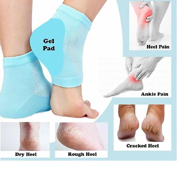 Soft silicone gel heel socks. Soft silicone gel heel socks.